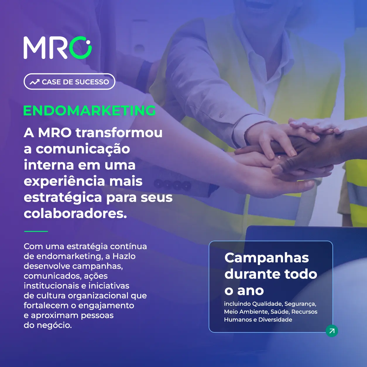 MRO Endomarketing — presença digital e resultados